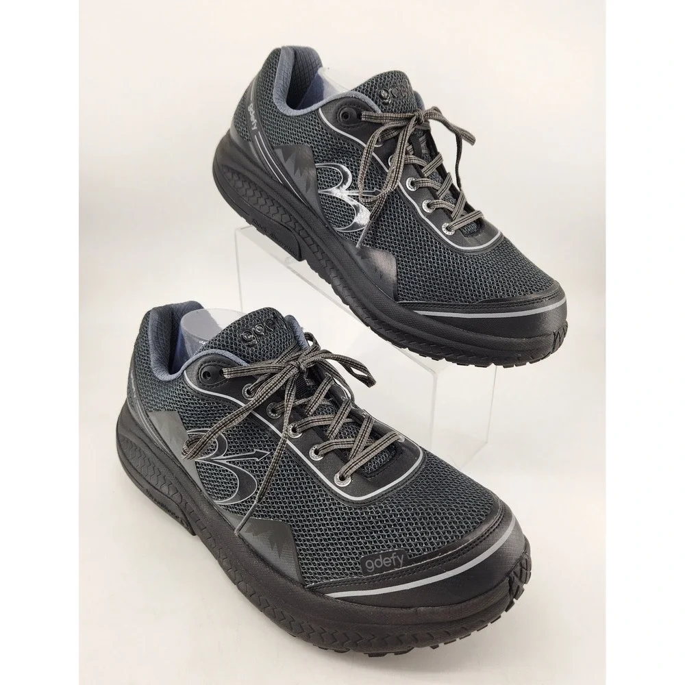 Gravity Defyer g-defy Mighty Walk Ion Walking Shoes Mens 13 Black Grey TB9024MBL